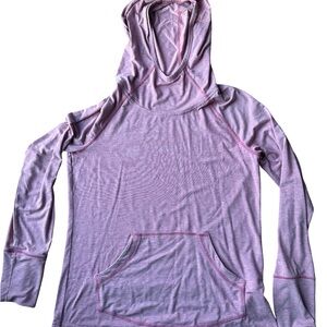 Light Red Xl women’s Hooded Long Sleeve Top